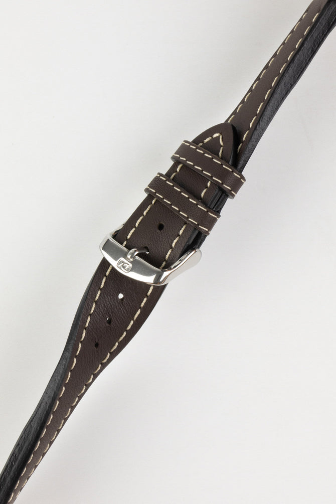 Di-Modell JUMBO Calf Leather Watch Strap in BROWN