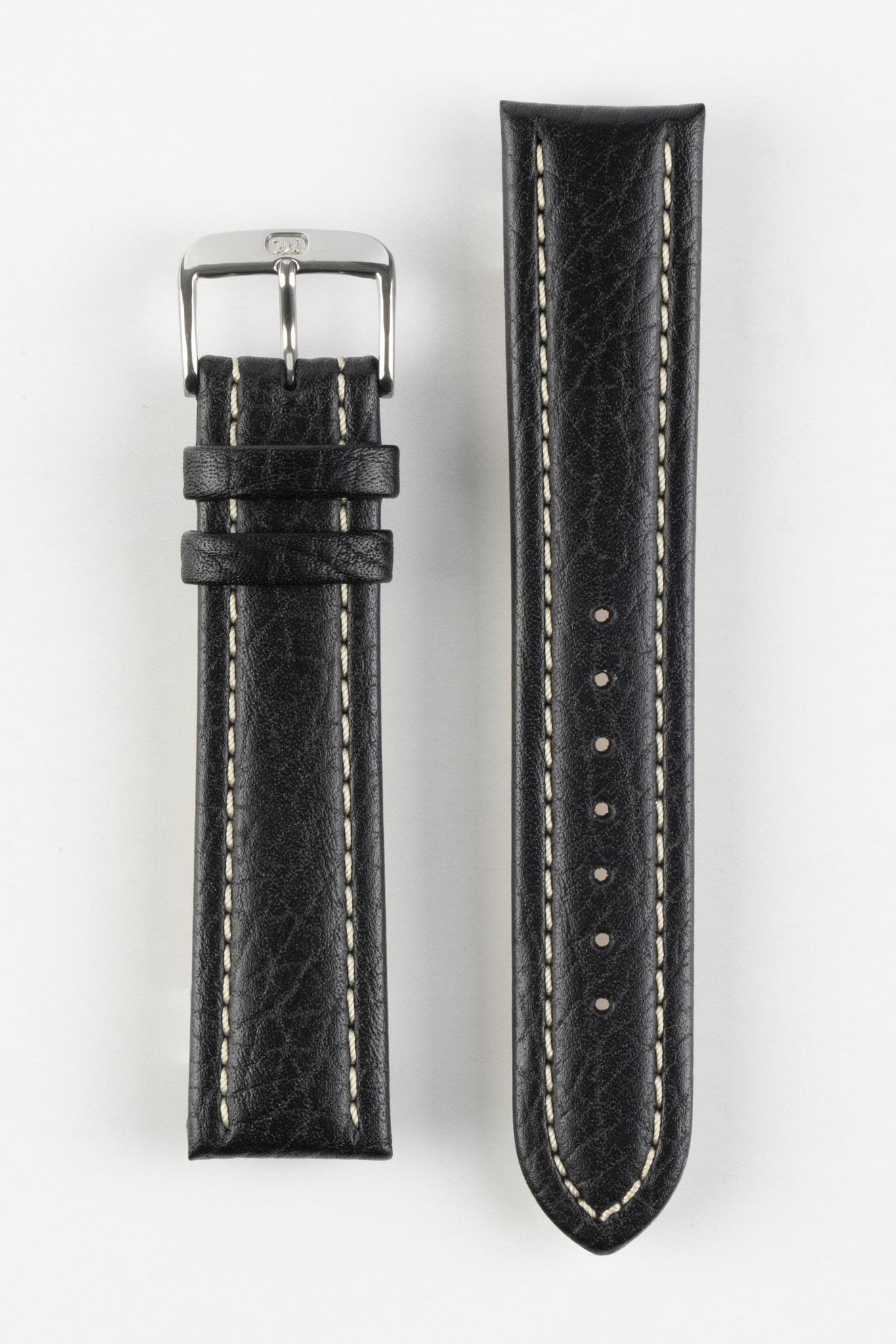 Di Modell MONTANA Leather Sport Watch Strap in BLACK WatchObsession Watch Obsession