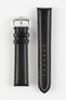 Black Di Modell Montana strap with polished stainless steel embossed buckle 