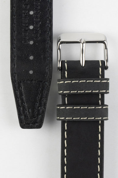 Di-Modell NEVADA Leather Watch Strap in BLACK