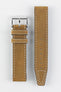Di Modell Nevada Leather Watch Strap with polished stainless steel buckle in Gold Brown