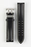 Di-Modell Offroad Leather Watch Strap with Brushed Stainless Steel buckle and keeper in Black
