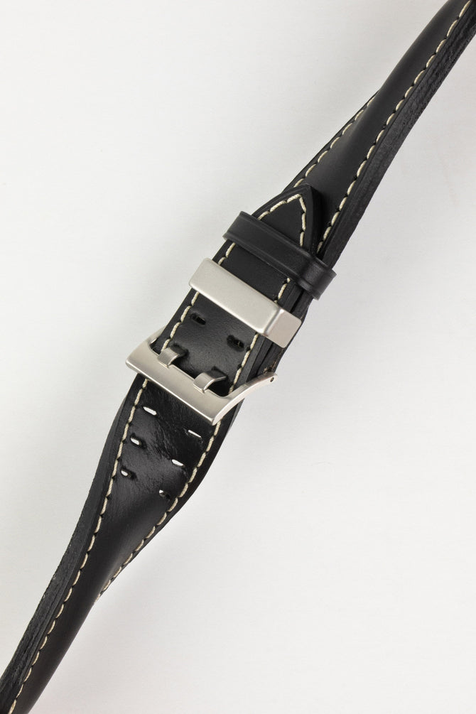 Di-Modell OFFROAD Calfskin Leather Watch Strap in BLACK