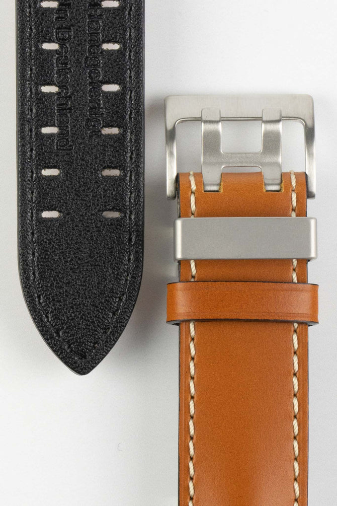 Di-Modell OFFROAD Calfskin Leather Watch Strap in GOLD BROWN
