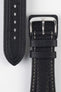 Di-Modell PILOT Waterproof Leather Watch Strap in BLACK