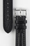 Di-Modell POLO SHERPA Waterproof Padded Leather Watch Strap in BLACK
