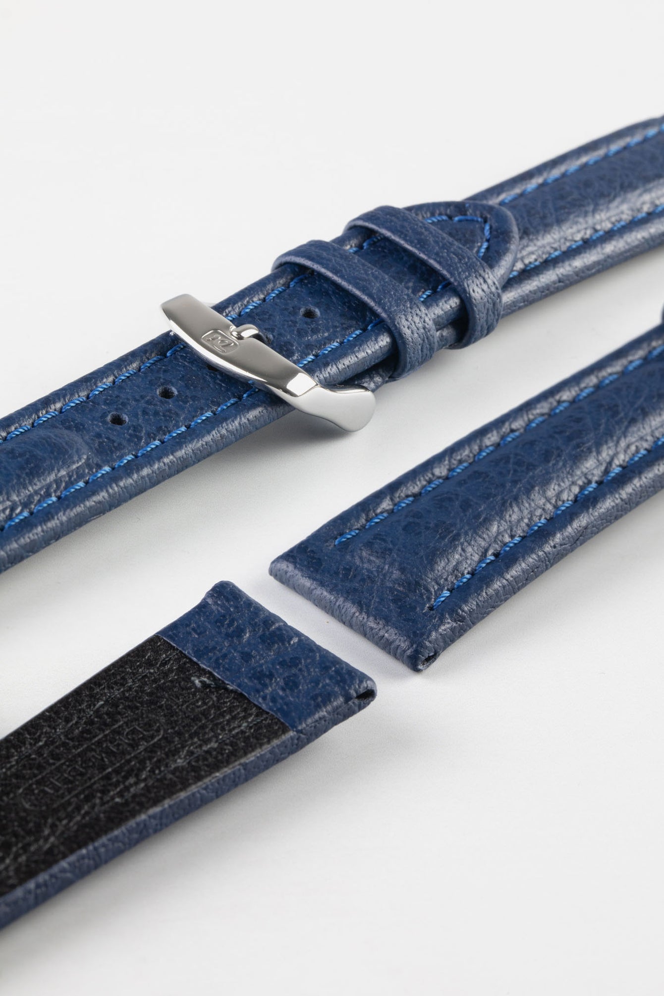 Di-Modell POLO SHERPA Waterproof Padded Leather Watch Strap in BLUE