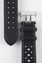 Di-Modell RALLYE Waterproof Sport Leather Watch Strap in BLACK