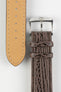 Di-Modell SHARKSKIN Waterproof Leather Watch Strap in BROWN