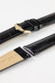 Hirsch DUKE Black Quick-Release Alligator Embossed Leather Watch Strap