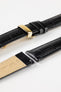 Hirsch DUKE Black Quick-Release Alligator Embossed Leather Watch Strap