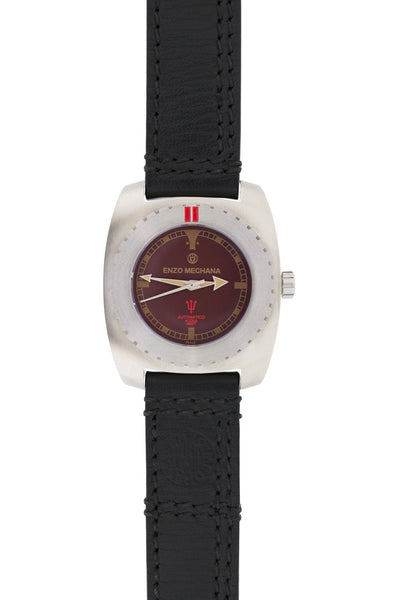 Enzo Mechana Limited Edition Acqua 500m Automatic Watch with Brown Dial (on Black Strap)