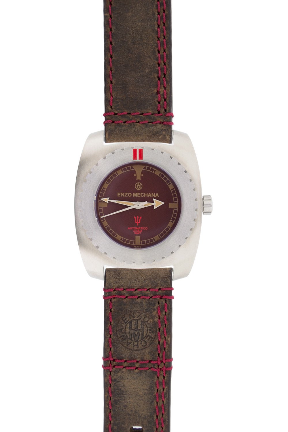 Enzo Mechana Limited Edition Acqua 500m Automatic Watch with Brown Dial (on Brown Strap)