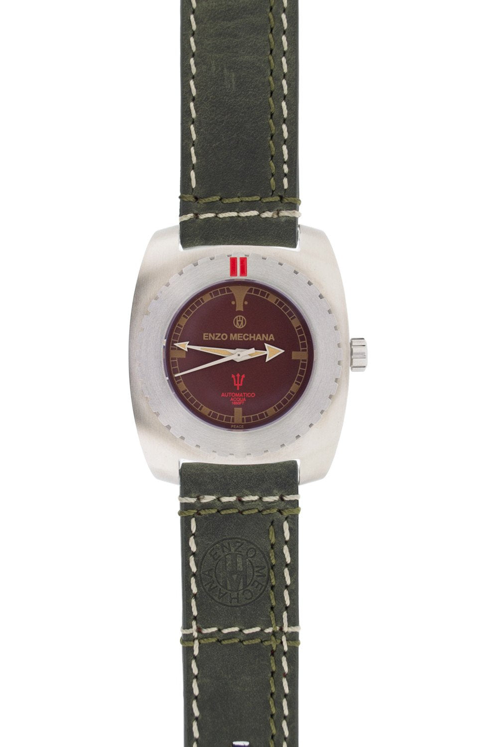 Enzo Mechana Limited Edition Acqua 500m Automatic Watch with Brown Dial (on Grey Strap)