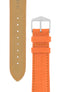 Hirsch Earl Genuine Alligator-Skin Watch Strap in Orange (Tapers & Buckle)