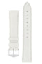 Hirsch Earl Genuine Alligator-Skin Watch Strap in White (with Polished Silver Steel H-Tradition Buckle)