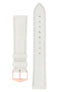 Hirsch Earl Genuine Alligator-Skin Watch Strap in White (with Polished Rose Gold Steel H-Tradition Buckle)