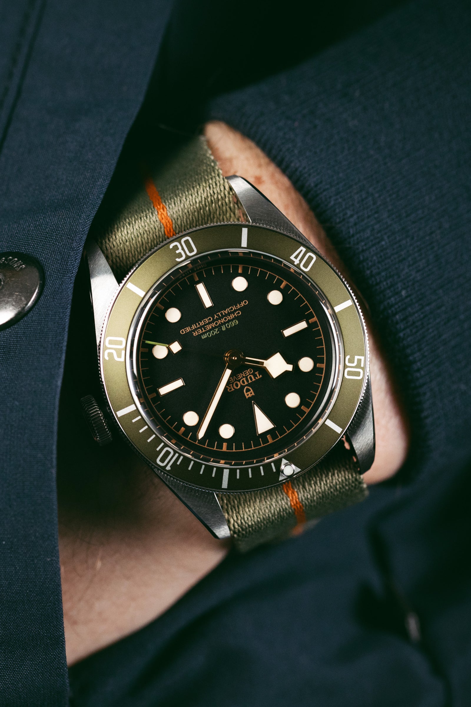 Tudor black bay deals bronze nato strap