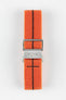 Erika's Originals ORANGE MN™ Strap with BLACK Centerline - BRUSHED Hardware