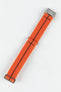 Erika's Originals ORANGE MN™ Strap with BLACK Centerline - BRUSHED Hardware