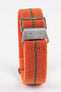 Erika's Originals ORANGE MN™ Strap with GREEN Centerline - BRUSHED Hardware