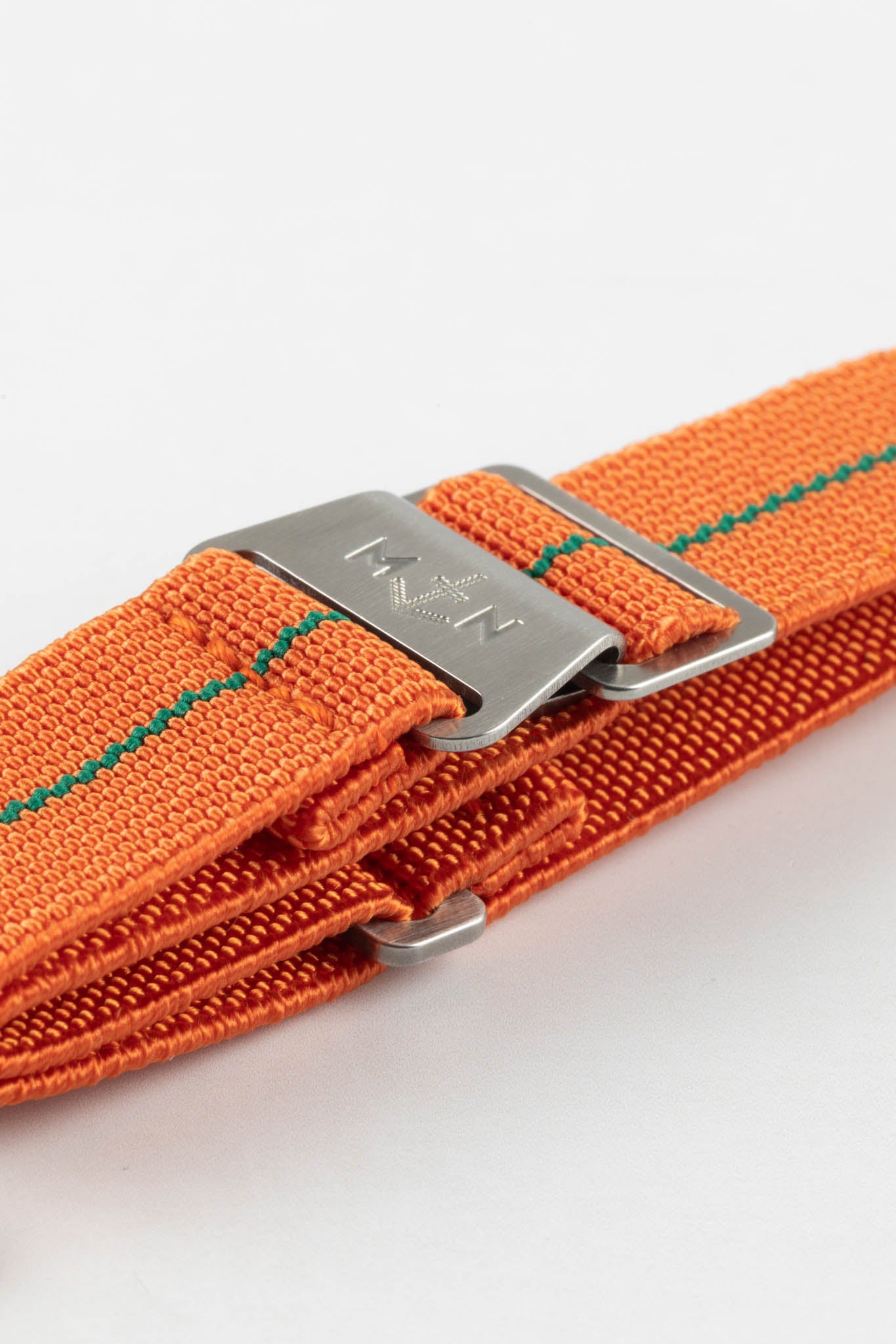 Erika's Originals ORANGE MN™ Strap with GREEN Centerline Stitch