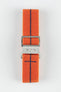 Erika's Originals ORANGE MN™ Strap with NAVY BLUE Centerline - BRUSHED Hardware