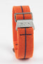 Erika's Originals ORANGE MN™ Strap with NAVY BLUE Centerline - BRUSHED Hardware