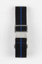Erika's Originals BLACK OPS MN™ Strap with ROYAL BLUE Centerline - BRUSHED Hardware
