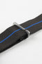 Erika's Originals BLACK OPS MN™ Strap with ROYAL BLUE Centerline - BRUSHED Hardware