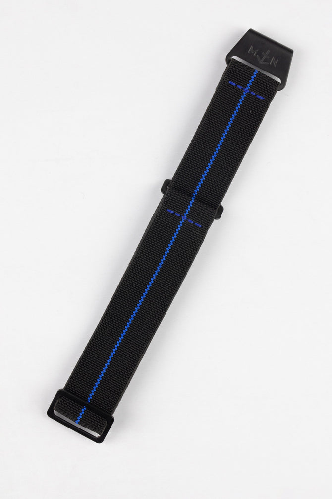 Erika's Originals BLACK OPS MN™ Strap with BLUE Centerline - BLACK Hardware