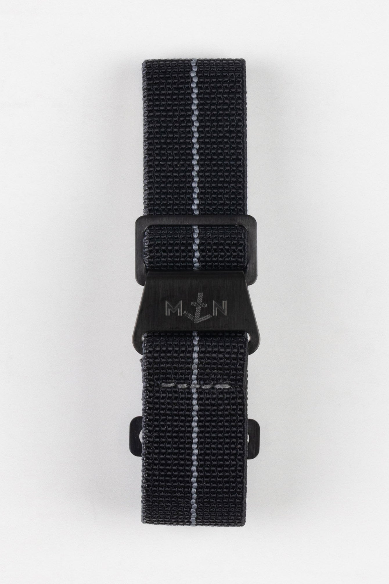 Erika's Originals BLACK OPS MN™ Strap with GREY Centerline BLACK Hardware 20mm/20mm inch