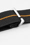 Erika's Originals BLACK OPS MN™ Strap with ORANGE Centerline - BRUSHED Hardware