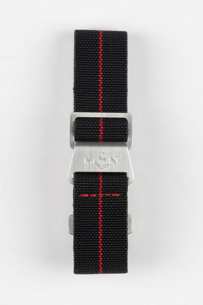 Erika's Originals BLACK OPS MN™ Strap with RED Centerline - BRUSHED Hardware