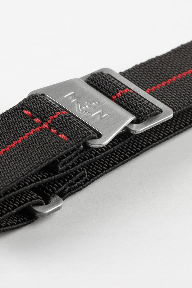 Erika's Originals BLACK OPS MN™ Strap with RED Centerline - BRUSHED Hardware
