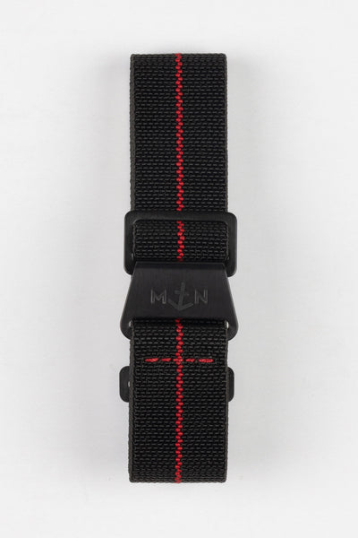 Erika's Originals BLACK OPS MN™ Strap with RED Centerline - BLACK Hardware