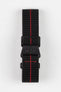 Erika's Originals BLACK OPS MN™ Strap with RED Centerline - BLACK Hardware
