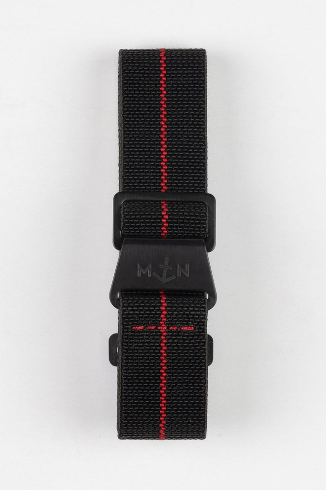 Erika's Originals BLACK OPS MN™ Strap with RED Centerline - BLACK Hardware