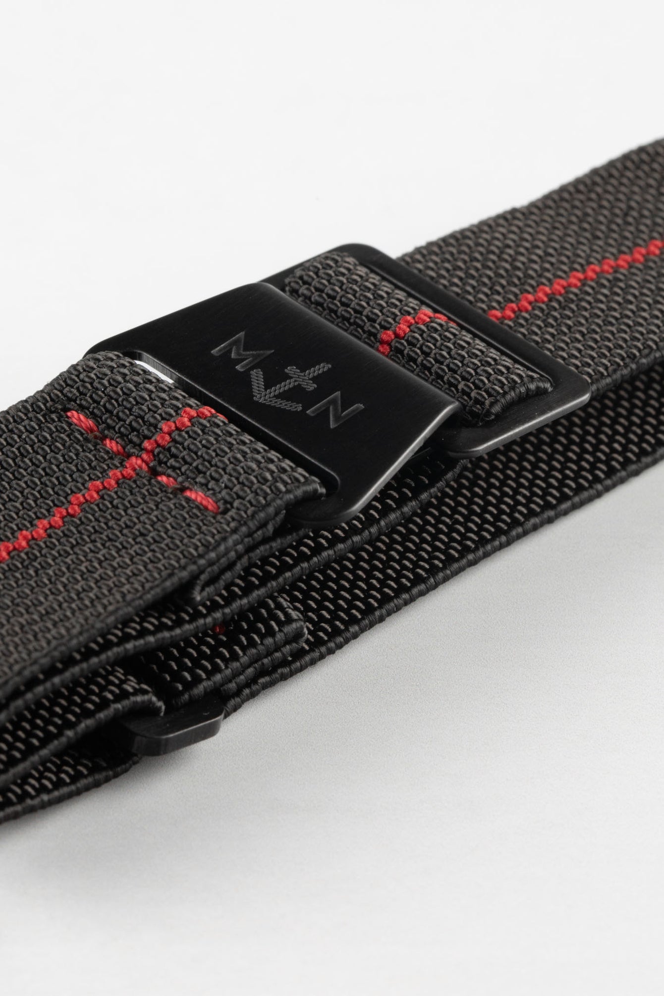 Erika's Originals BLACK OPS MN™ Strap with RED Centerline - BLACK Hardware