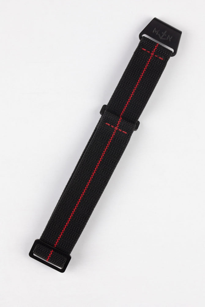Erika's Originals BLACK OPS MN™ Strap with RED Centerline - BLACK Hardware
