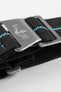 Erika's Originals BLACK OPS MN™ Strap with TURQUOISE Centerline - BRUSHED Hardware