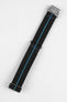 Erika's Originals BLACK OPS MN™ Strap with TURQUOISE Centerline - BRUSHED Hardware