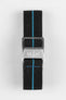 Erika's Originals BLACK OPS MN™ Strap with TURQUOISE Centerline - BRUSHED Hardware