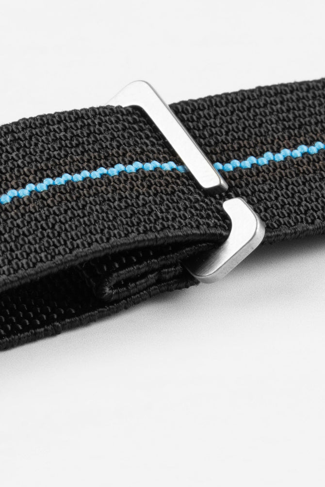 Erika's Originals BLACK OPS MN™ Strap with TURQUOISE Centerline - BRUSHED Hardware