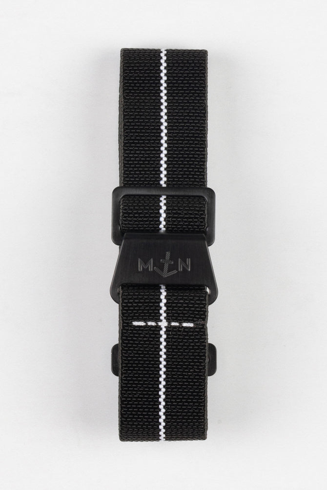 Erika's Originals BLACK OPS MN™ Strap with WHITE Centerline - BLACK Hardware