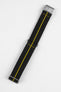 Erika's Originals BLACK OPS MN™ Strap with YELLOW Centerline - BRUSHED Hardware