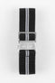 Erika's Originals CORSA MN™ Strap with White and GREY Centerline - BRUSHED Hardware