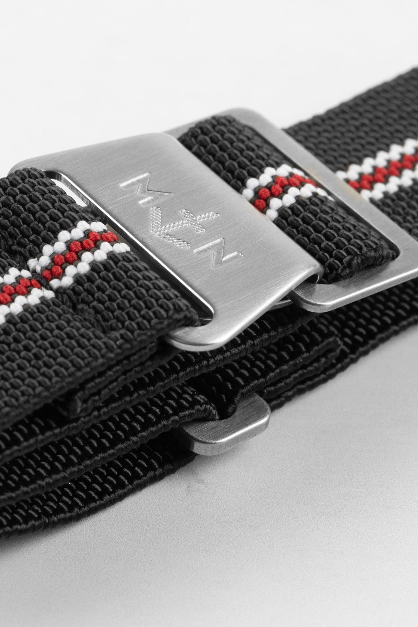 Erika's Originals CORSA MN™ Strap with RED Centerline - BRUSHED Hardware