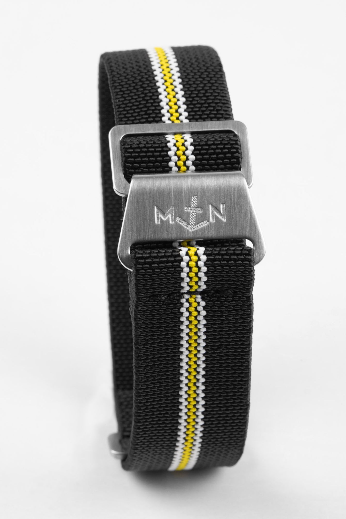 Erika's Originals CORSA MN™ Strap with YELLOW Centerline - BRUSHED Hardware