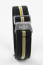 Erika's Originals CORSA MN™ Strap with YELLOW Centerline - BRUSHED Hardware